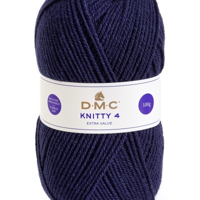 Novelo de lã azul escura DMC KNITTY 4 100g cor 611