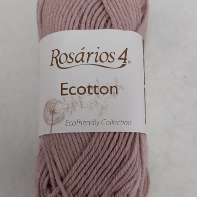 Novelo de fio rosado Rosários 4 Ecotton cor 109