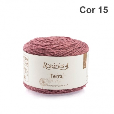 Bobina de fio rosa antigo Rosários 4 Terra Cor 15