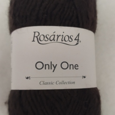 Novelo de lã castanha escura Rosários 4 Only One Cor 11