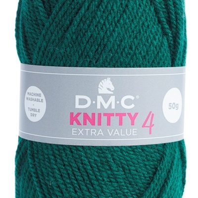 Novelo de lã verde escuro D.M.C Knitty 4
