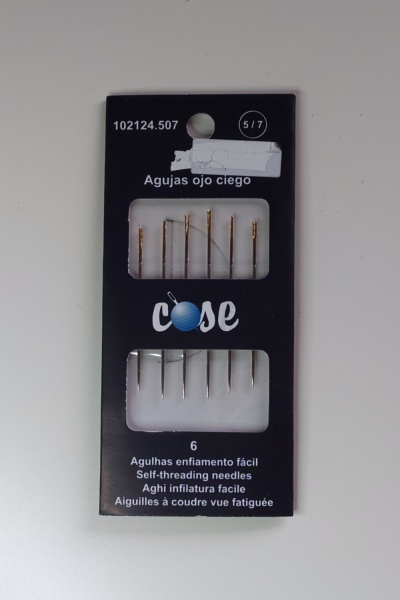 Embalar com 6 agulhas autoabastecidas metálicas em cartolina preta