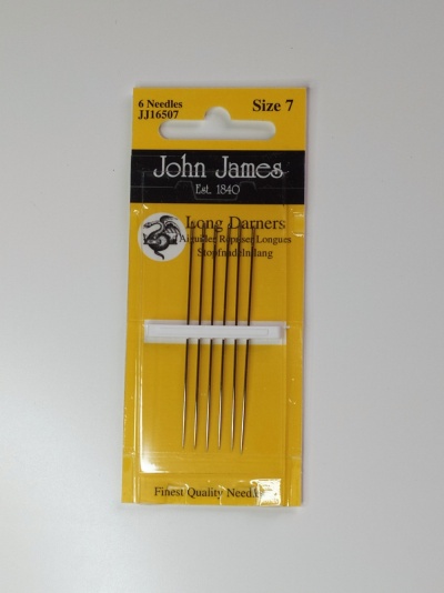 Conjunto de agulhas de costura John James em embalagem amarela