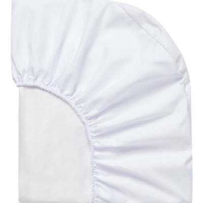 Lençol de cama branco com elástico