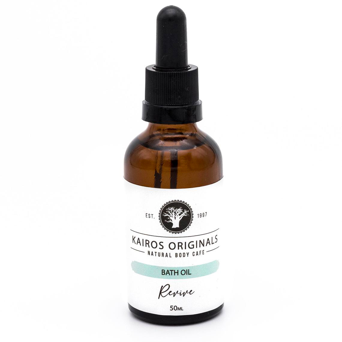 Frasco de óleo de banho Kairos Originals 50ml âmbar com conta-gotas