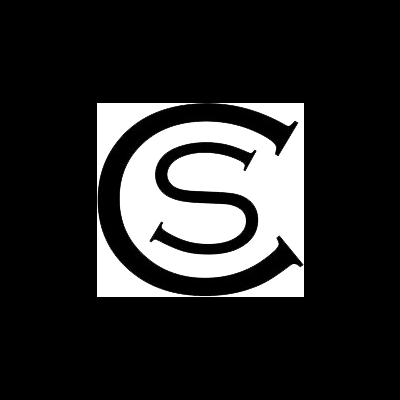 Logótipo preto com letras C e S entrelaçadas