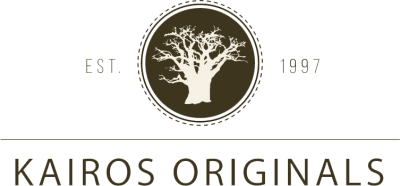 Logótipo da marca Kairos Originals com árvore e texto