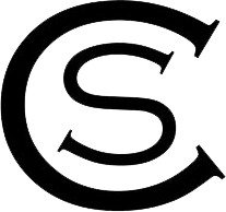 Logótipo preto com letras C e S entrelaçadas