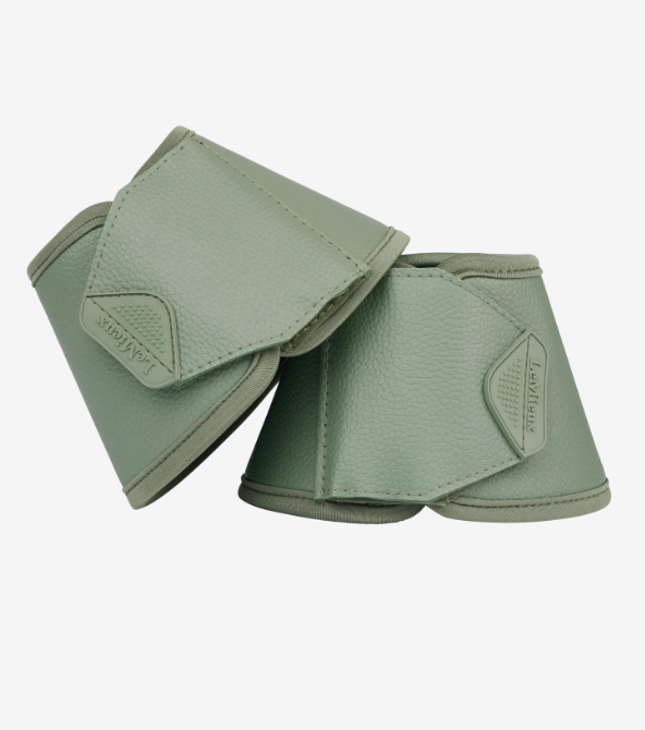 Cloches LEMIEUX Arika Proteções para patas de cavalo verdes com fecho de velcro e etiqueta HIGHLIGHT