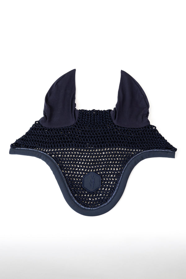 Orelheiras PRO-CONFORT 'Dona' Cobertura preta para orelhas de cavalo em malha e tecido flexível