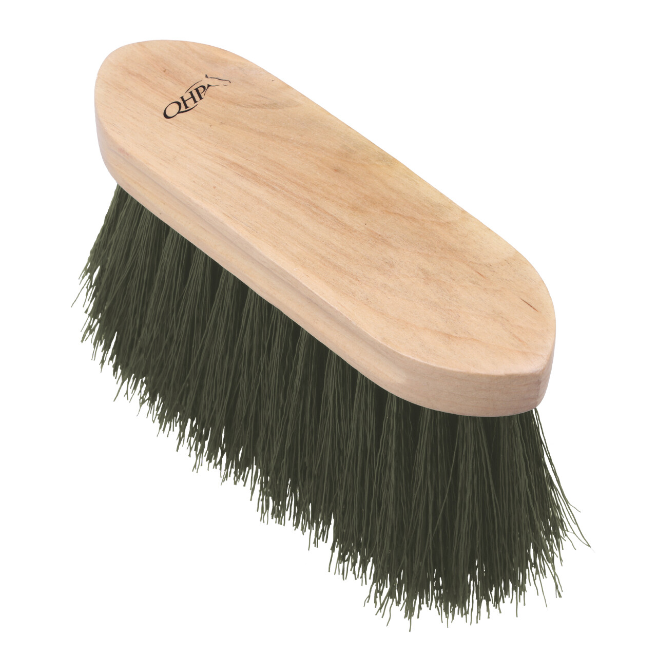 Cardoa Cerdas Compridas QHP 'Color' Escova de limpeza com cabo em madeira clara e cerdas pretas