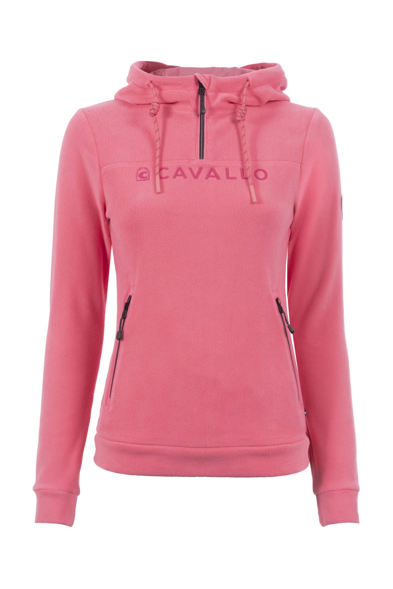 Hoodie de Senhora CAVALLO 'Cavalriga' Sweatshirt rosa com capuz e fechos pretos
