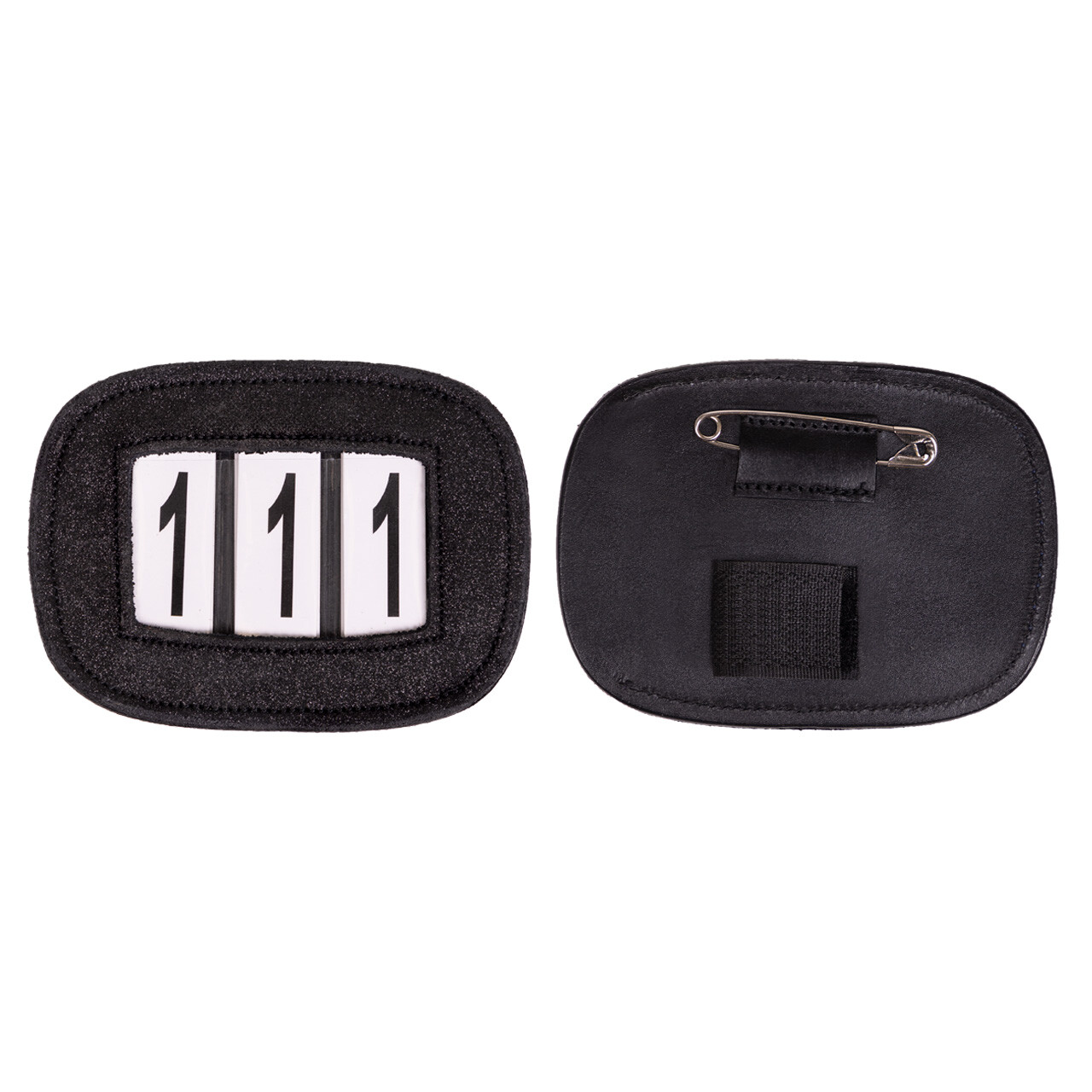 Nº Identificador p/ Competição QHP Shine Placas identificadoras pretas com números 111 e alfinete de segurança