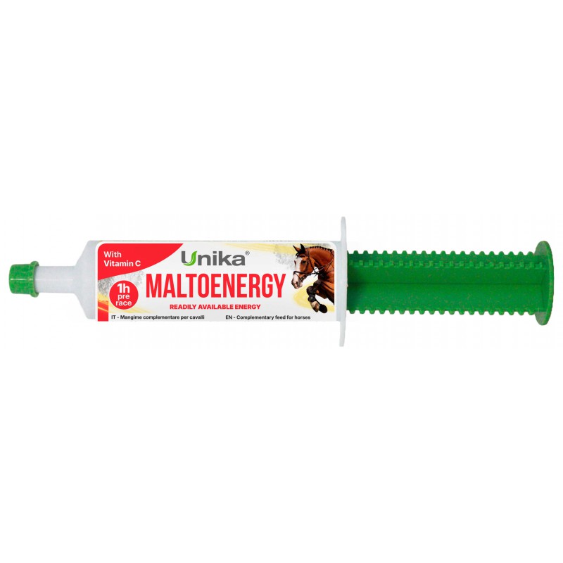 Seringa Oral UNIKA Maltoenergy Seringa de suplemento para cavalos Unika MALTOENERGY