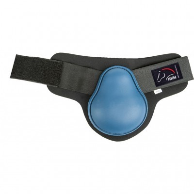 Protetor de casco para equitação HKM azul e cinza com fecho de velcro