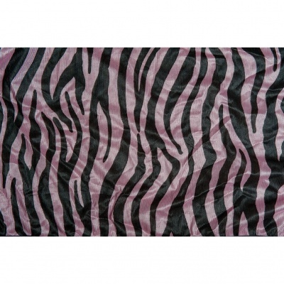 tecido com padrão de riscas preto e rosa estilo zebra