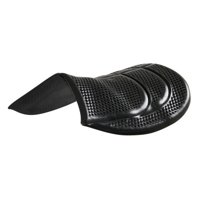 Protetor preto perfurado para equitação com contornos anatómicos