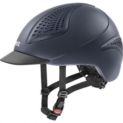Capacete de equitação preto com viseira e ventilação