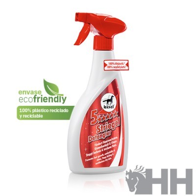 Frasco spray de plástico branco e vermelho com rótulos informativos ecológicos