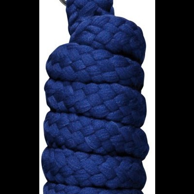 Corda azul grossa com fecho de metal prateado