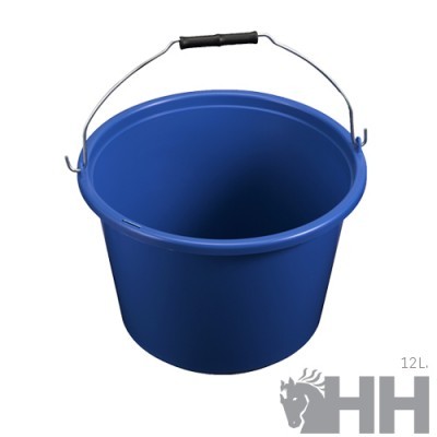 balde plástico azul 12 litros com pega metálica e cabo preto
