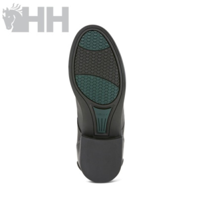 Solado de sapato masculino preto com detalhes antiderrapantes