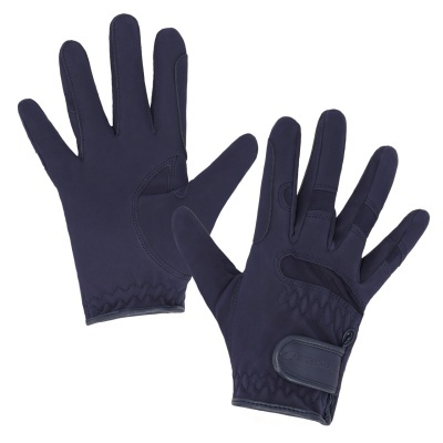 Par de luvas azul escuro com fecho em velcro ESSENTIALS