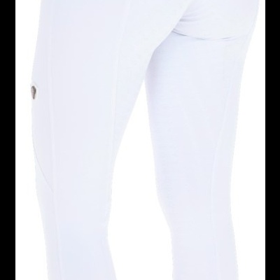 Calças de equitação brancas com reforço em malha