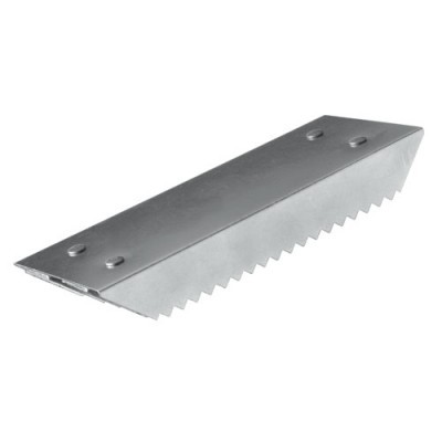 Ferramenta metálica com dentes recortados e parafusos