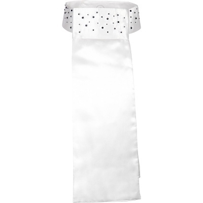 Pano de cozinha branco com punho decorado com bolinhas pretas