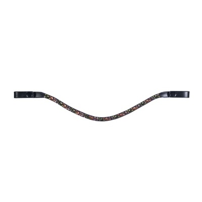 Frontal de sela de equitação decorado com pedras coloridas