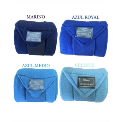 Quatro almofadas ortopédicas para joelhos em diferentes tons de azul