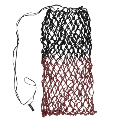 Saco de malha trançada bicolor preto e castanho com cordão de ajuste e etiqueta ONEILL