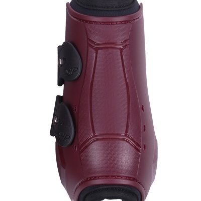 Bota protetora para cavalo vinhos com fechos de velcro pretos