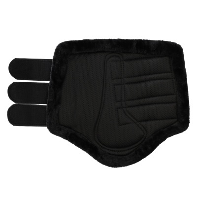 Protector de pata preto acolchoado com tiras de velcro