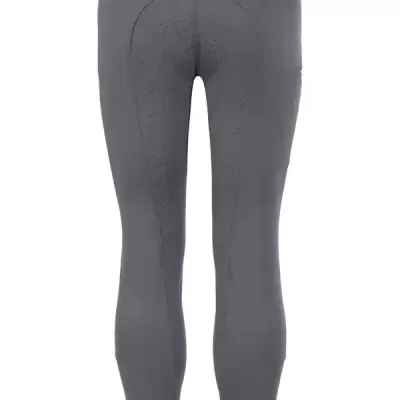 Calças de montar cinzentas com área antiderrapante perfurada no assento