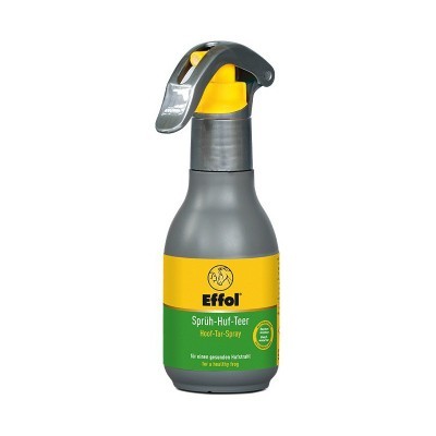 Pulverizador spray para casco de cavalo Effol cinzento e amarelo