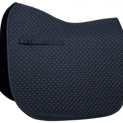 Manta de sela azul escuro acolchoada com padrão de losangos