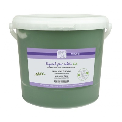 Pote verde translúcido com tampa branca e rótulo Hippo Tonic Essentiel