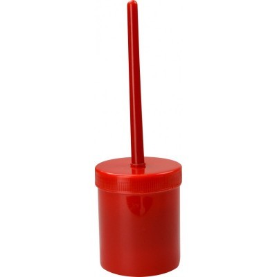 Frasco plástico vermelho com tampa e aplicador longo