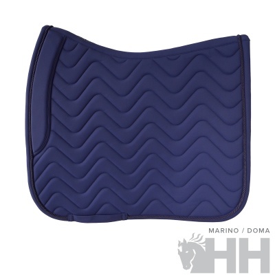 Tapete para sela cor marinho com padrão ondulado e bordas reforçadas