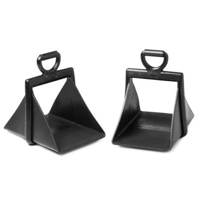 Apoios de rodas de automóveis em plástico preto com alças