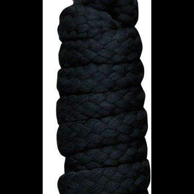 Corda preta com mosquetão prateado