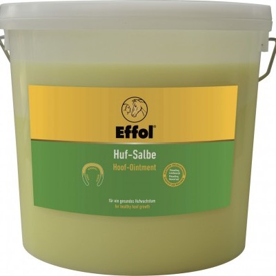 Pote de unguento para cascos Effol Huf-Salbe verde e branco