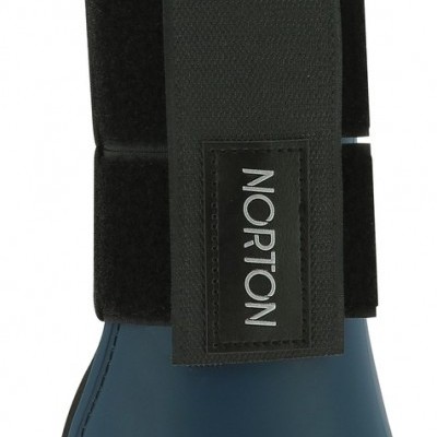 Protector azul para cavalo com fechos pretos e etiqueta NORTON