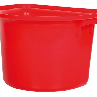 recipiente de plástico vermelho com tampa integrada arredondada