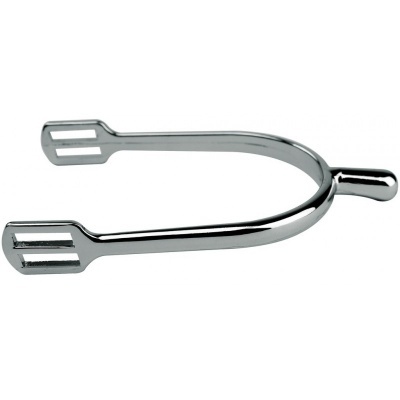 Espora metálica cromada com dentes quadrados