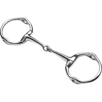 Freio para cavalo em metal prateado liso