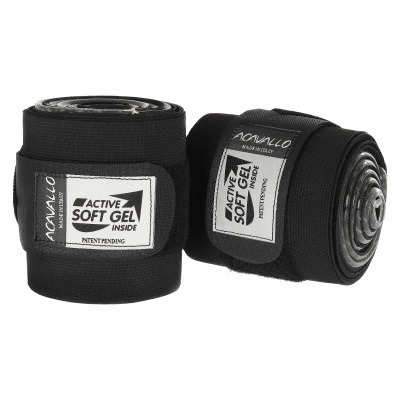 Faixas elásticas pretas com etiquetas Active Soft Gel