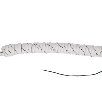 Corda branca trançada com gancho metálico